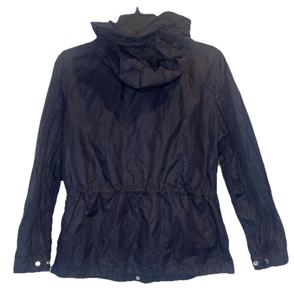 Talbots Women’s Navy Blue Full Zip Up Hooded Lightweight Jacket Sz Petite 10 - Picture 4 of 12